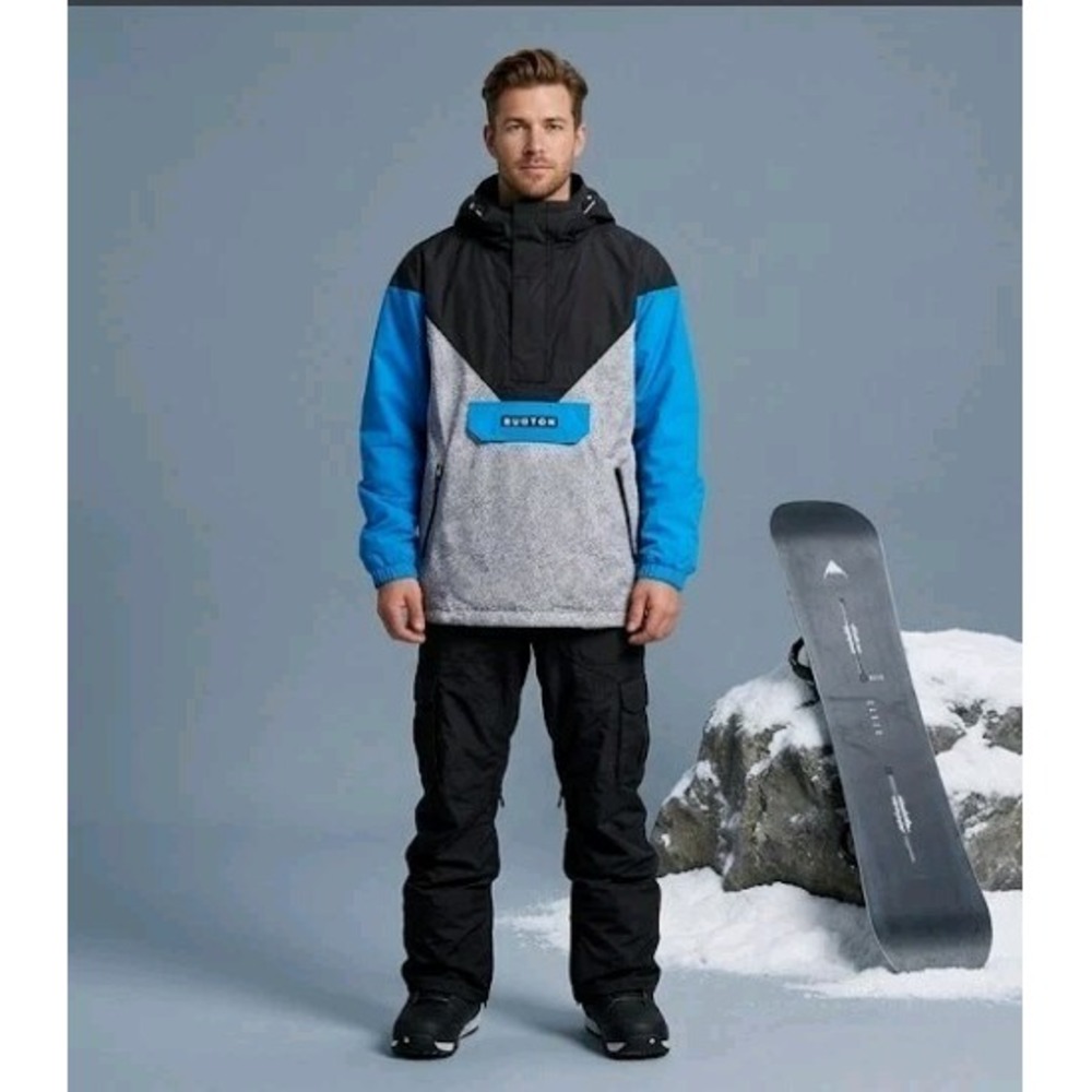 Burton Vtg Men's Freelight  Anorak Jacket Large Blue Surfing Snowboarding